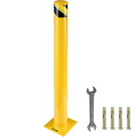 Στύλος ασφαλείας VEVOR 42&quot;x5.5&quot;, 5-1/2&quot; OD 42&quot; Height Safety Barrier Bollard, Yellow Powder Coat Pipe Steel Safety Barrier, με 4 δωρεάν μπουλόνια αγκύρωσης, για ευαίσθητη περιοχή στην κυκλοφορία