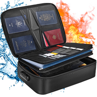 VEVOR Fireproof Document Box, Fireproof Document Bag with Lock 2000℉, 3-layer Fireproof and Waterproof File Box 14,17x10,63x4,13 ιντσών με φερμουάρ, για χρήματα, έγγραφα, κοσμήματα και διαβατήριο