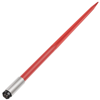 VEVOR Hay Spear 49" Bale Spear 4500 lbs, Bale Spike Quick Attach Square Hay Bale Spears 1 3/4" πλάτους, Κόκκινη επίστρωση Πιρούνια Bale, Bale Hay Spike με εξάγωνο παξιμάδι &amp; μανίκι για κουβάδες Tractors Loaders