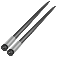 Hay Spears Bale Spikes 2 Black Hay Bale Spears 49&quot; Χωρητικότητα 4000 lbs 1 3/4&quot; Διάμετρος.