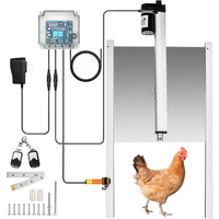 VEVOR Automatic Chicken Door Opener Kits with Light Sensor Induction 12,6x11,8&quot; Automatic Duck Coop Door Opener with Infrared Sensor Duck Goose Door Opener to Eviting Chicken, Duck, Goose from Crush
