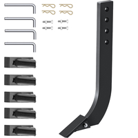 Στέλεχος λεπίδας κιβωτίου VEVOR, Στέλεχος Scarifier 18&quot;, Στέλεχος ξύστρα κιβωτίου 4 οπών, Στέλεχος Ripper με αφαιρούμενα κωνικά δόντια και καρφίτσες, Ρυθμιζόμενη διάταξη κορμών για αντικατάσταση, σκάψιμο, όργωμα, 4 ΤΕΜ.