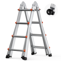 VEVOR Telescoping Ladder A Frame 13 FT Extension Multi-Function for Homework