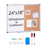 VEVOR 24&quot;x 18&quot; Whiteboard &amp; Cork Combo με πλαίσιο αλουμινίου για σχολικό σπίτι
