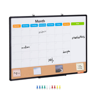 VEVOR 36&quot;x24&quot; Μηνιαίο ημερολόγιο Whiteboard &amp; Cork Board με πλαίσιο αλουμινίου