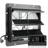 VEVOR Shutter Exhaust Fan Shop Εξάτμιση ανεμιστήρα 356 mm Τηλεχειριστήριο Επίτοιχη βάση EC