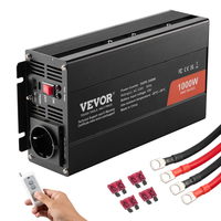 VEVOR Pure Sine Wave Power Inverter 1000W DC12V to AC230V Τηλεχειριστήριο CE FCC