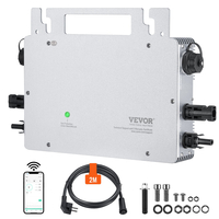 VEVOR Solar Grid Tie Micro Inverter 800W Αδιάβροχο IP67, Solar Micro Inverter Remote Monitoring μέσω εφαρμογής και WIFI