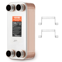 VEVOR 30 Plate Heat Exchanger 4*1-1/4&quot; MNPT Ports 5&quot;x 12&quot; Brazed 316L St. Steel