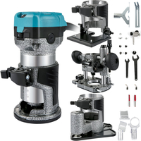 Εργαλείο δρομολογητή VEVOR, δρομολογητής ξύλου 710W, δρομολογητής για ξυλουργική με 3 κολέτες δρομολογητή, εργαλείο δρομολογητή ξύλου με βάση σταθερής &amp; βυθισμένης &amp; κλίσης &amp; μετατόπισης, δρομολογητής ξυλουργικής με κέλυφος αλουμινίου &amp; μεταβλητή ταχύτητα περιστροφής