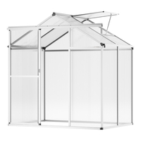 VEVOR Polycarbonate Θερμοκήπιο 6 x 4 Ft Υπαίθριο περίπατο Θερμοκήπιο για Κήπο
