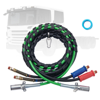 VEVOR 15FT Semi Truck Air Lines Kit 3-σε-1 Εύκαμπτοι σωλήνες αέρα &amp; 7-Way Plug ABS Power Line