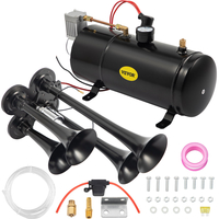 Νέο Quad 4 Train Air Horn Kit Semi Truck Boat με συμπιεστή 150 PSI 12V 3 λίτρα