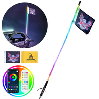 VEVOR LED Whip Light 1PC 3FT RGB Spiral Light Antenna Remote App για ATV UTV RZR