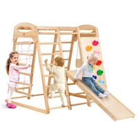 VEVOR Indoor Jungle Gym 7 σε 1 Παιδική χαρά Εσωτερική παιδική χαρά Ξύλινα παιχνίδια αναρρίχησης L
