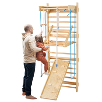 VEVOR Swedish Ladder Wall Gym 8 in 1 Ξύλινα παιχνίδια αναρρίχησης εσωτερικής παιδικής χαράς