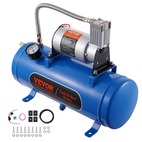 VEVOR 12V Air Compressor with Tank 1,6 Gallon/6 L, Train Horn Air Compressor, 120 psi Working Pressure Onboard Air Compressor System for Train Air Horns, Inflating ελαστικά, Air Stratters