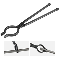 VEVOR Blacksmith Tongs, 18&quot; V-Bit Bolt Tongs, Carbon Steel Forge Tongs με Α3 Ατσάλινα πριτσίνια, για μακριές, ακανόνιστες και σε σχήμα καρφιού σφυρηλάτηση, για αρχάριους και έμπειρους σιδηρουργούς και λεπίδες