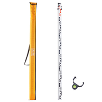 Ράβδος μέτρησης VEVOR 3M Metric Telescopic Grade Rod CM/MM με επίπεδο &amp; τσάντα φυσαλίδων