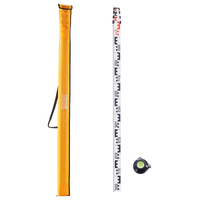 Ράβδος μέτρησης VEVOR 4M Metric Telescopic Grade Rod CM/MM με επίπεδο &amp; τσάντα φυσαλίδων