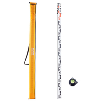 Ράβδος μέτρησης VEVOR 5M Metric Telescopic Grade Rod CM/MM με επίπεδο &amp; τσάντα φυσαλίδων