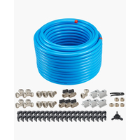 VEVOR Air Compressor Line Kit 3/4&#039;&#039; x 200FT HDPE-Aluminium Air Piping System Blue