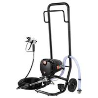 VEVOR Stand Airless Paint Sprayer, 750W 3000PSI High Efficiency Electric Airless Sprayer with Cart, Fine and ομοιόμορφο εφέ βαφής, Ψεκαστήρες χρωμάτων για έπιπλα και φράχτες εσωτερικού και εξωτερικού σπιτιού