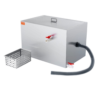 VEVOR Commercial Grease Trap, 40 LBS Grease Interceptor, Πλαϊνή Int Interceptor, Under Sink Graase Steel Trap, 10 GPM Waste Water διαχωριστής λαδιού-νερού, για οικιακή κουζίνα καντίνας εστιατορίου