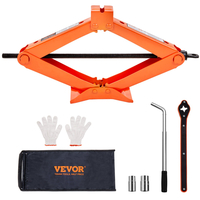 VEVOR Scissor Jack, 2,5 Ton/5512 lbs Scissor Jack Jack, 3,7&quot;-17,1&quot; Ανύψωση ψαλιδιού ανυψωτικού εύρους με λαβή καστάνιας και κλειδί L, φορητή υποδοχή ελαστικών για αυτοκίνητα Φορτηγά Sedan MPV