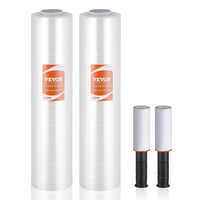 VEVOR Stretch Film, 15 ίντσες x 1000 πόδια, 2 Pack, 60 Gauge Industrial Strength Clear ανθεκτικό ρολό τεντώματος, βαρέως τύπου Shrink Film Stretch Wrap με λαβές για τύλιγμα παλετών Αποστολή μετακίνηση