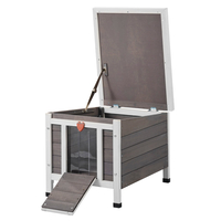 VEVOR Outdoor Cat House Ξύλινο Καταφύγιο Feral Cat με Πτερύγια Πόρτας Οροφής &amp; PVC