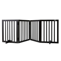 VEVOR Free Standing Dog Gate 24x80,3 ιντσών Ανεξάρτητη πύλη για κατοικίδια πτυσσόμενη καφέ