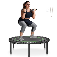 VEVOR 40" Πτυσσόμενο Mini Fitness Trampoline Adults Indoor Exercise Rebounder