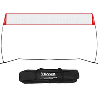 Δίχτυ προπόνησης βόλεϊ ελεύθερου VEVOR για εσωτερική ή εξωτερική χρήση, φορητό σύστημα διχτυού ρυθμιζόμενου ύψους με τσάντα μεταφοράς, επαγγελματικός προπονητής βόλεϊ για χτύπημα ή σερβίρισμα ασκήσεων