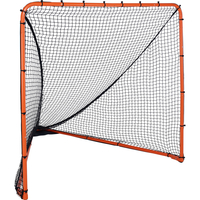 VEVOR Lacrosse Goal, δίχτυ λακρός 6&#039; x 6&#039;, αναδιπλούμενος φορητός εξοπλισμός εκπαίδευσης λακρός αυλής, δίχτυ προπόνησης από χαλύβδινο πλαίσιο, στόχος λακρός γρήγορης και εύκολης εγκατάστασης, ιδανικό για προπόνηση ενηλίκων νέων, πορτοκαλί