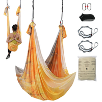 VEVOR Aerial Yoga Hammock &amp; Swing, 5,5 Yards, Aerial Yoga Starter Kit με 100gsm Nylon Fabric, Full Rigging Hardware &amp; Easy Set-up Guide, Antigravity Flying for All Levels Fitness Bodybuilding, Gold