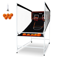 VEVOR Indoor Double Shot Basketball Arcade Παιχνίδι Iron Cage 2 Player 5 Balls