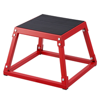 VEVOR Plyometric Jump Box, 12 Inch Plyo Box, Steel Plyometric Platform and Jumping Agility Box, Anti-slip Fitness Step Up Box for Home Gym Training, Conditioning Strength Training, Κόκκινο