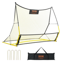 VEVOR Soccer Trainer, 2-ΣΕ-1 φορητό δίχτυ ποδοσφαίρου Rebounder, 72&quot;x51&quot; Iron Εξοπλισμός εξάσκησης ποδοσφαίρου, Τοίχος αθλητικού ποδοσφαίρου Rebounder με φορητή τσάντα, Ιδανικό για ομαδική προπόνηση, πάσο, βόλεϊ