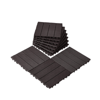 VEVOR Interlocking Deck Tiles 10 Pack 12&quot;x12&quot; Αδιάβροχο για Βεράντα Σκούρο Καφέ