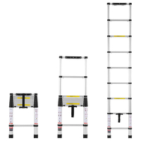 VEVOR Telescoping Extension Ladder 8.5FT Retraction One-button 375 LBS Capacity