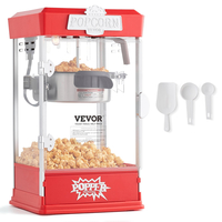 VEVOR Popcorn Popper Machine Επιτραπέζιο Popcorn Maker 480W 4 Oz Red