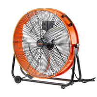 VEVOR Drum Fan 24 Inch High Velocity Industrial Use 3-Speed ​​Timer for Warehouse