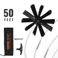 VEVOR 15.24M Κιτ καθαρισμού αεραγωγών στεγνωτηρίου, βούρτσα καθαρισμού αγωγών 37 τεμαχίων, ενισχυμένη νάιλον βούρτσα εξαερισμού στεγνωτηρίου, Εργαλεία καθαρισμού στεγνωτηρίου Αφαίρεση χνούδι με εύκαμπτη βούρτσα παγίδας χνούδι, συνδετήρες σφιγκτήρα