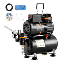 VEVOR Airbrush Kit Dual Fan Air Tank System Compressor with Air Tank 3,5L