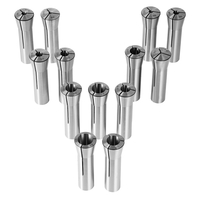 VEVOR 13 pcs Precision R8 Collet Set, 1/8&#039;&#039; - 7/8&#039;&#039;, 45# Alloy Steel Mill Collet Chuck 0,0012&quot;/30μm TIR with 13 Labeled Storage Boxes, for Milling Machine Drill Presses Boring Machine Machining Center