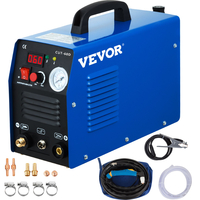 VEVOR 60 Amp Plasma Cutter Arc Dual Voltage 220V Plasma Cutting Machine 12mm (0,4 Inch) Cutting Portable Plasma Welder IGBT Inverter Digital Plasma Welding Machine