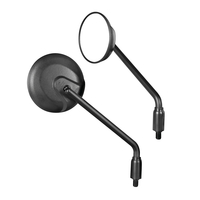 ΚΑΘΡΕΠΤΕΣ MOTO NEO CLASSIC ΣΤΡΟΓΓΥΛΟΙ M10x1,25 DX ΜΑΥΡΟΙ LAMPA - 2 τεμ.