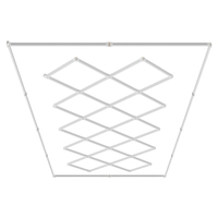 VEVOR τετράγωνα LED φώτα γκαράζ 88000LM 14 πλέγματα Φωτεινό φωτιστικό καταστήματος με λεπτομέρειες αυτοκινήτου