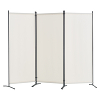 VEVOR Room Divider 3-Panel Πτυσσόμενη οθόνη Privacy Fabric partition Office Λευκό